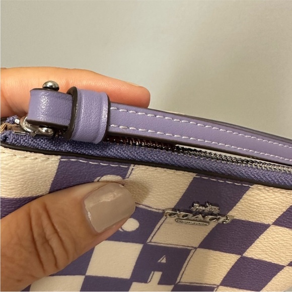 Coach Checkerboard (Violet) wristlet - Picture 3 of 6